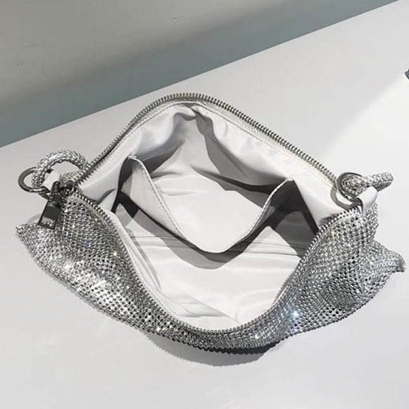Rhinestone Cut Out Fashionable Violin Shoulder Bag